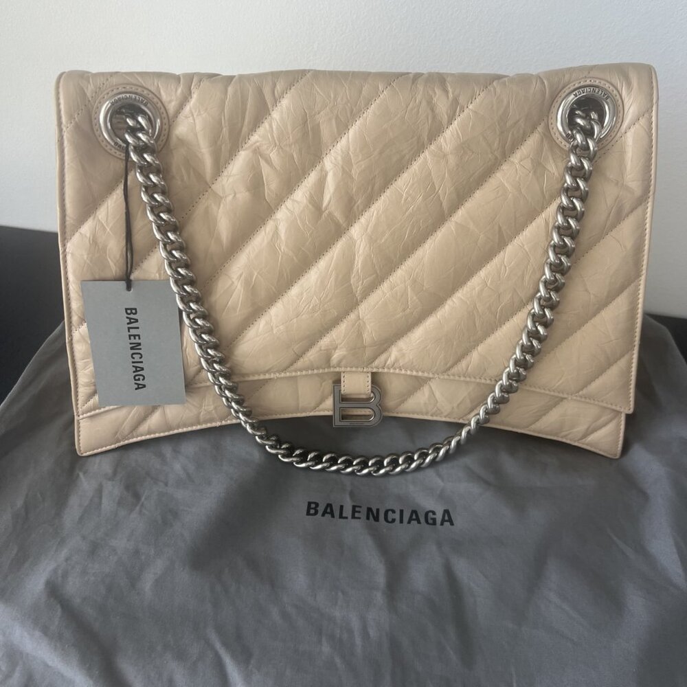 Balenciaga Leather Crush Chain Bag Large 2024 NWT